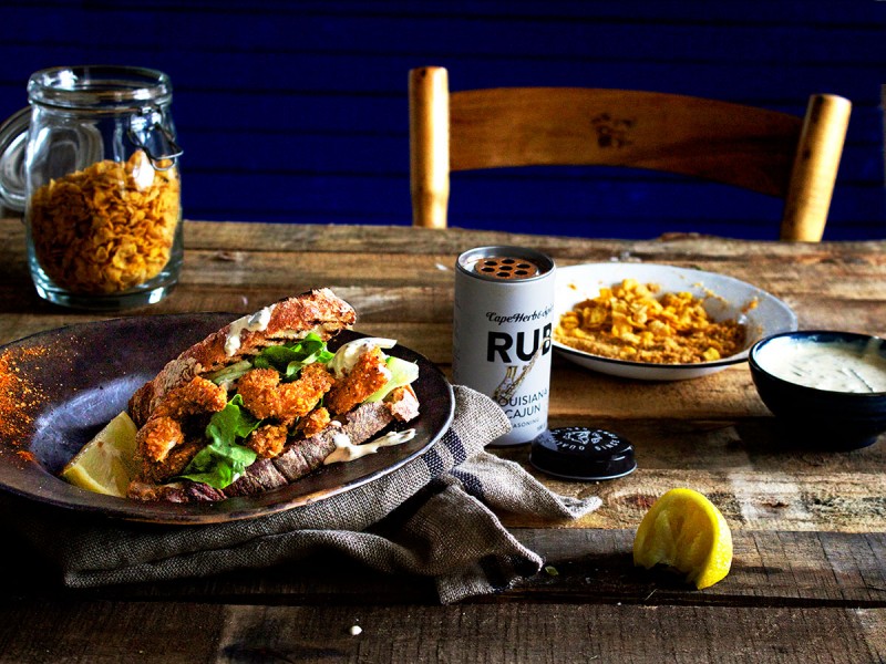 LOUISIANA CAJUN PRAWN PO-BOY